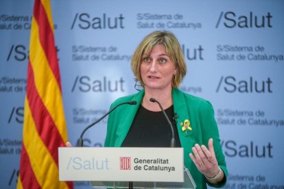 La consellera de Salut, Alba Vergés, durant una roda de premsa.