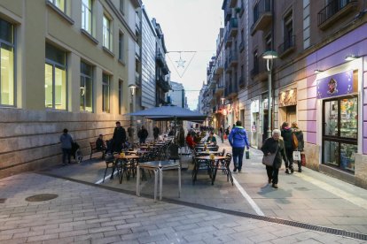 Imatge d'arxiu de les terrasses de bars ubicats als voltants de la plaça Corsini.