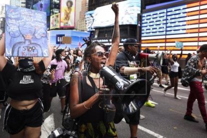 Imatge de la protesta a Nova York.