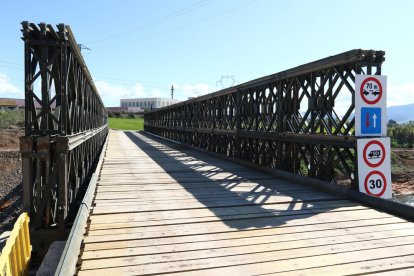 El pont va ser derruït per la riuada del 22 d'octubre de 2019.