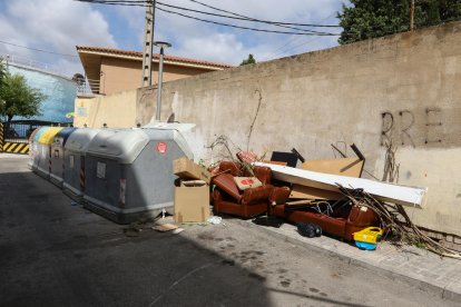 Aspecto de los contenedores en la calle 12 de Bonavista