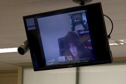 Imagen de la videoconferencia de un juicio.