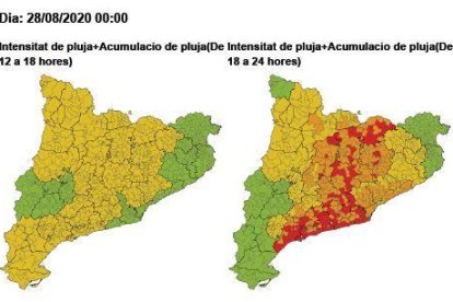 Previsión meteorológica para este viernes.