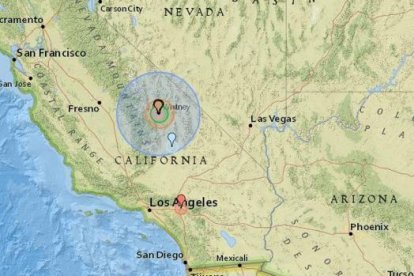 Epicentro del terremoto de California.