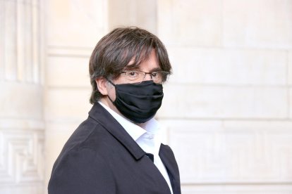 Una imatge d'aquesta setmana del president Carles Puigdemont, a qui tenen de referència els càrrecs electes que aposten per JuntsxXat.