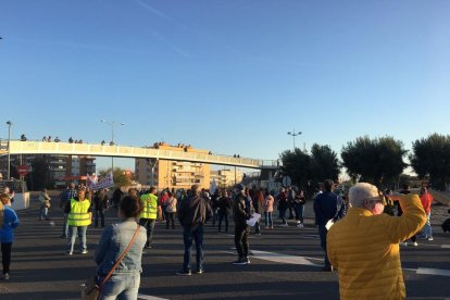 Imatge de la manifestació aquesta tarda a