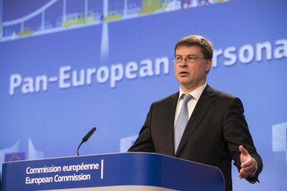 El vicepresidente de la Comisión Europea, Valdis Dombrovskis.