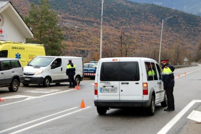 Un control de mobilitat dels Mossos d'Esquadra.