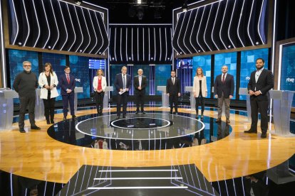 Debat electoral a RTVE de les principals forces que es presenten a les eleccions autonòmiques al Parlament de Catalunya.