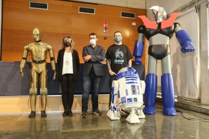 Mary López, Jordi Dies e Ivan Carrasco, a la presentación de ayer.