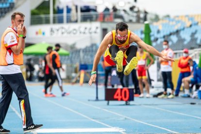 Gerard Descarrega, competiendo en el Europeo.