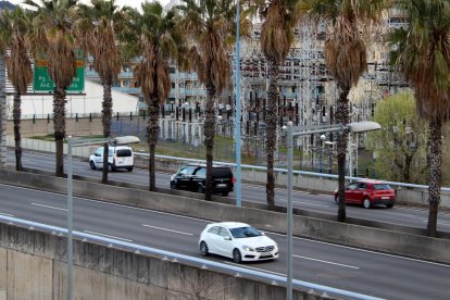 Imagen de la Ronda Litoral a tocar del Nudo de la Trinidad