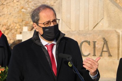 Primer pla de l'expresident de la Generalitat Quim Torra.