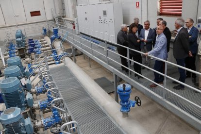 Interior de la estación de bombardeo dentro de las instalaciones de la Comunidad de Regantes de Valls.