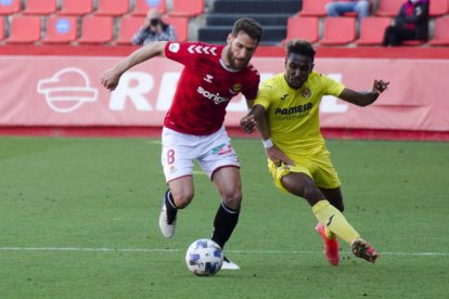 Tienza, durante el Nàstic-Villarreal B.