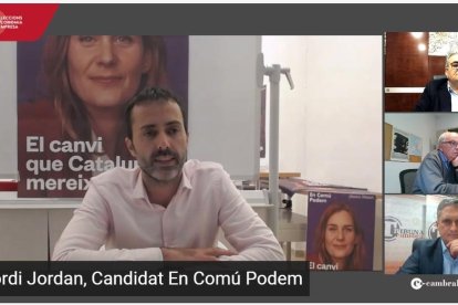 Un momento de la intervención del candidato en el ciclo 'Elecciones, Economía y Empresa'.