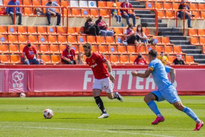 Fausto Tienza, durante el partido de ida entre el Nàstic y el Ibiza-Eivissa.