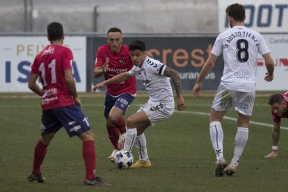 Brugui, durant el partit disputat pel Nàstic a Olot el passat diumenge, en el qual els tarragonins van guanyar 0-2.