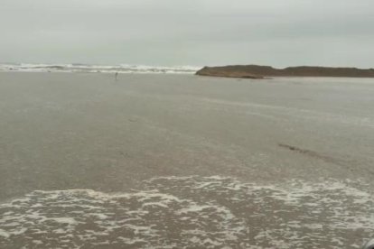 El estado en el que ha quedado la barra del Trabucador después de las afectaciones del temporal Filomena.