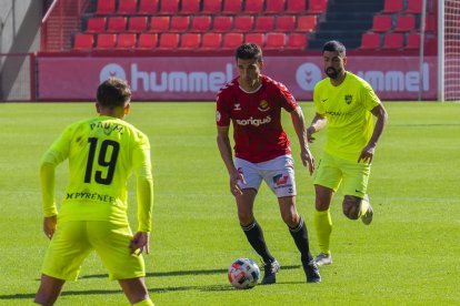 Fran Miranda, durante el Nàstic-Andorra de la pasada jornada.