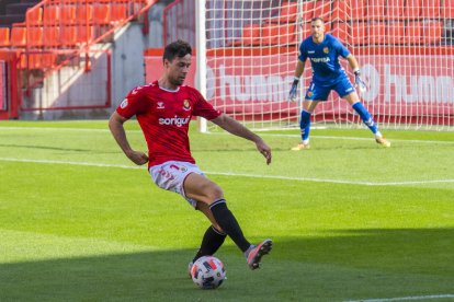 Pedro Martín, durante el Nàstic-L'Hospitalet.