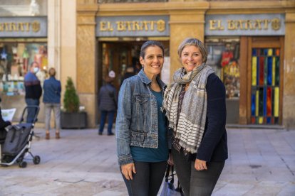 Isabel Barber i Elisabeth Tort, sòcies de Som-hi!, aquest dilluns a Reus.