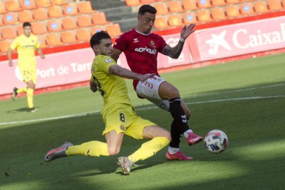 Pol Ballesteros, durante el Nàstic-Villarreal B.