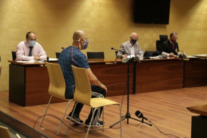 L'autor confés del crim de la Rambla de Figueres, declarant a l'Audiència de Girona.