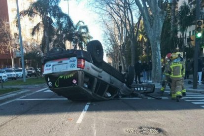 Imagen del estado en que quedó el vehículo después del accidente