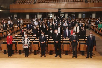 Pla general del Palau Firal i de Congressos de Tarragona amb els impulsors de la Vall de l'Hidrogen de Catalunya.