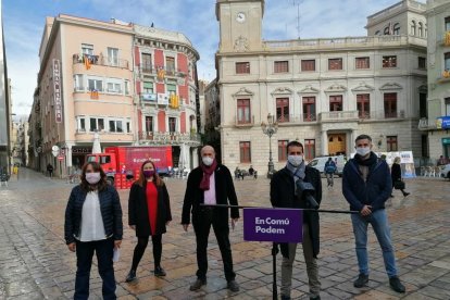 El cabeza de lista en la Mercadal.