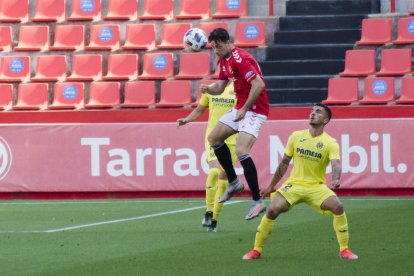 Pedro Martín, durant el Nàstic-Villarreal B de la segona fase de la passada temporada.