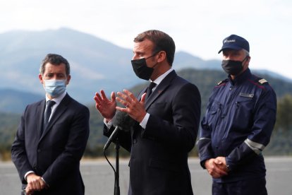 El presidente francés, Emmanuel Macron, en un acto pasado en Pertús.