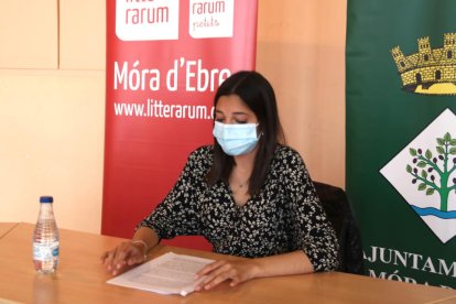 La directora de Litterarum, Gemma Sastre, durant la presentació de la programació 2021.