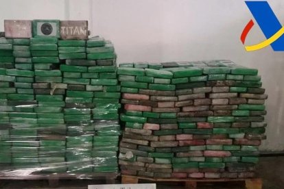 Imagen de la cocaína localizada en el puerto de Algecires.