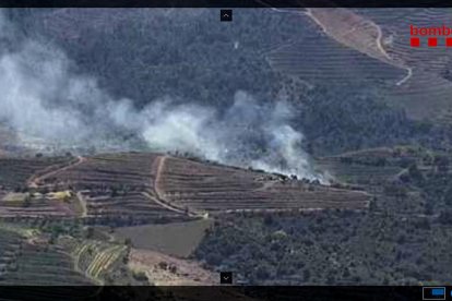 Imatge aèria de l'incendi.