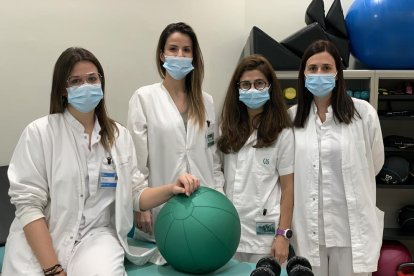 Integrants del grup de recerca translacional en Medicina Respiratòria de l'IRBLleida i la UdL, en una imatge d'arxiu.