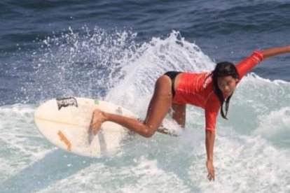 La surfista Katy Díaz.