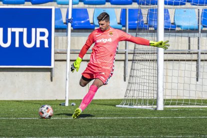 José Aurelio Suárez, durant el Badalona-Nàstic.