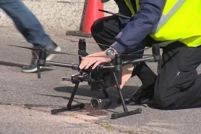 Imatge d'arxiu d'un dron d'una policia local.