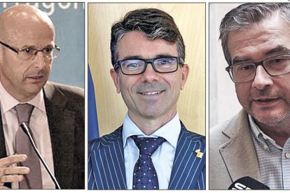 El nou president, Ricomà, el secretari general, García, i el coordinador de Tarragona ciutat, Martín.