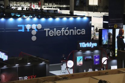 Estand de Telefónica en el MWC de Barcelona.