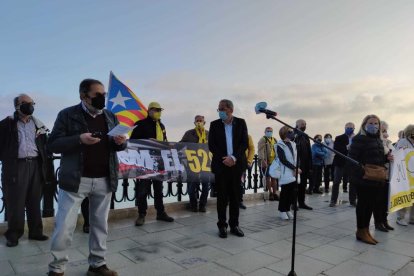 Tuesta durante el acto que se ha realizado en el Balcón del Mediterráneo.