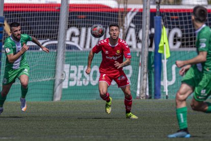 Guillem Jaime, durant el partit que va jugar a Cornellà, un dels quatre en els quals ha participat fins ara.