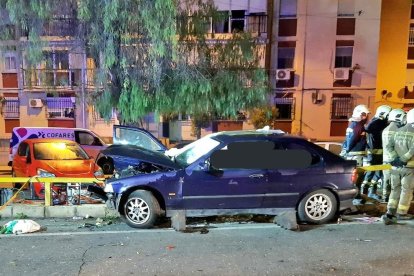 Estat en què va quedar el vehicle després de l'accident.