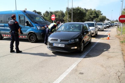 Control de movilidad que han hecho los Mossos en el área de servicio del Baix Ebre, en la AP-7.