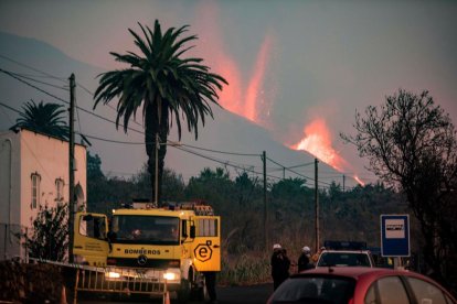 Imagen de la erupción.