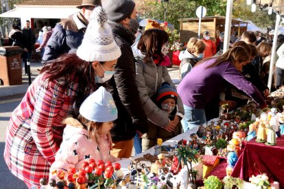 Una parada de Nadal de la Fira de Santa Llúcia de Canyelles.