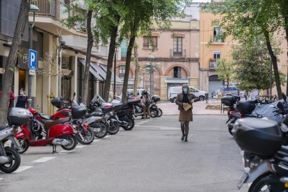 Tramo de la calle Yxart donde se ubicará la nueva zona de juegos infantiles inclusiva.