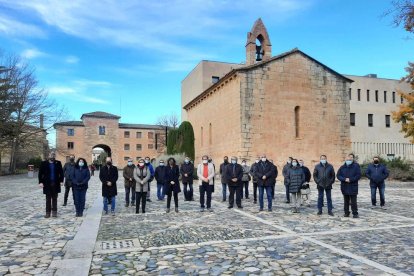 La consellera Jornada reunida amb representants d ela zona a Poblet.